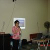 Ahli majlis Pn. Cecilia Wong memberi ceramah membuat kompos di Kampung Selamat pada 21 Dis. 2007.